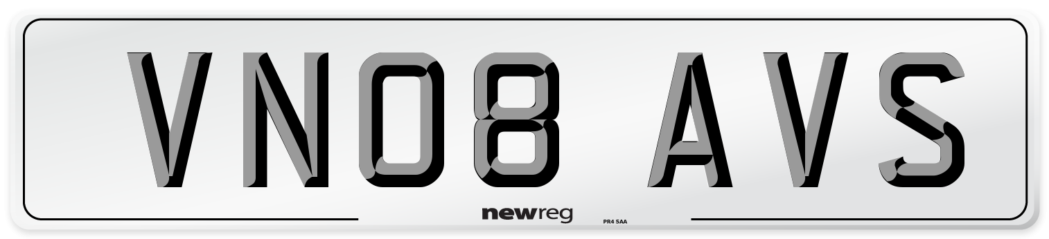 VN08 AVS Number Plate from New Reg